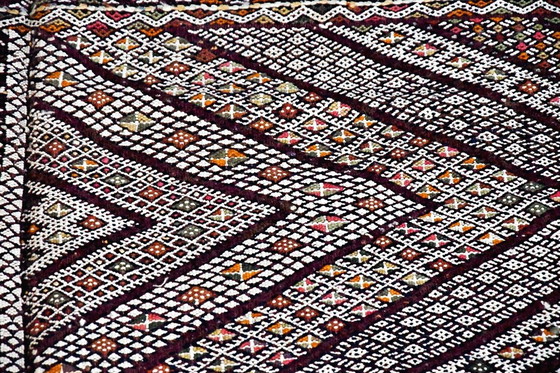 Image 1 of Rare!! Moroccan Zayan vintage kilim 368 x 153 cm 