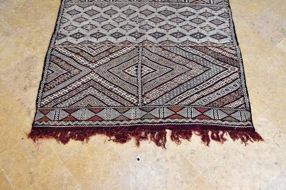 Image 1 of Rare!! Moroccan Zayan vintage kilim 368 x 153 cm 