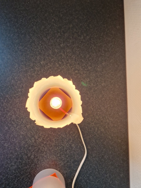 Image 1 of 2x Flame Lamp Table Lamp with Fluorescent Plexiglas