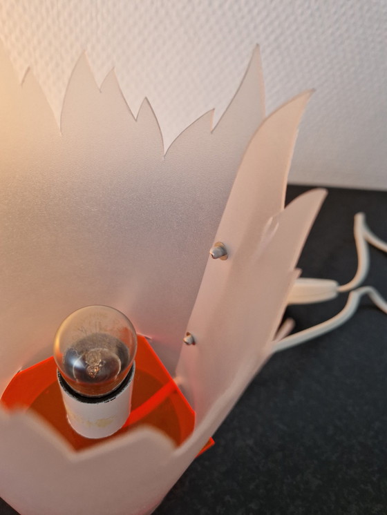 Image 1 of 2x Flame Lamp Table Lamp with Fluorescent Plexiglas