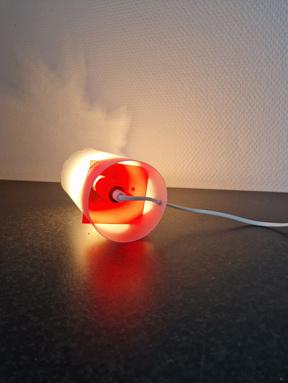 Image 1 of 2x Flame Lamp Table Lamp with Fluorescent Plexiglas