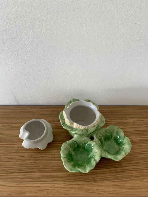 Image 1 of Cauliflower Condiment / Mustard Pot Set