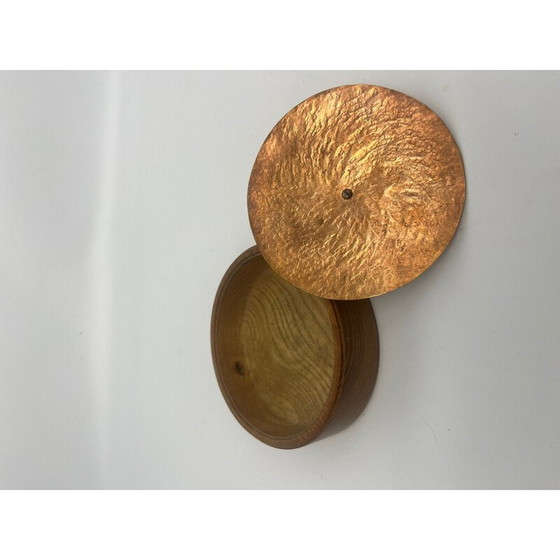 Image 1 of Scandinavian vintage box with copper lid, 1950