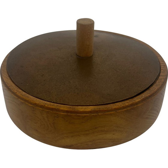 Image 1 of Scandinavian vintage box with copper lid, 1950