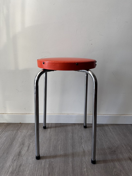 Retro Orange Stool