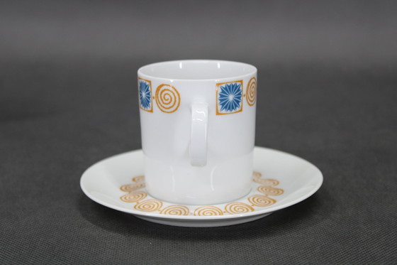 Image 1 of 1964 Jaroslav Jezek Exlusive Porcelain Tea Set "Nefertiti", Czechoslovakia 