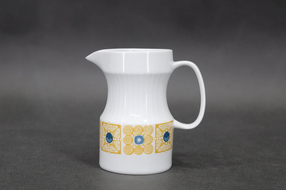 Image 1 of 1964 Jaroslav Jezek Exlusive Porcelain Tea Set "Nefertiti", Czechoslovakia 