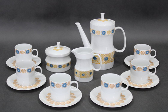 Image 1 of 1964 Jaroslav Jezek Exlusive Porcelain Tea Set "Nefertiti", Czechoslovakia 