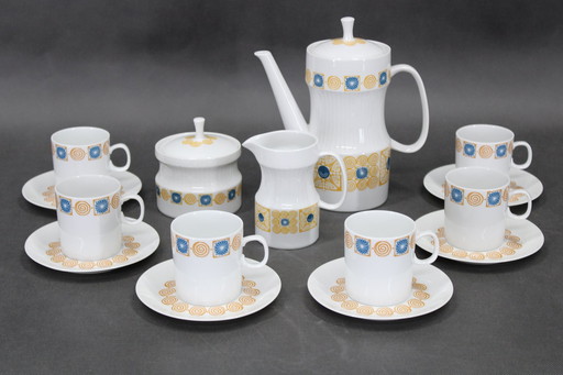 1964 Jaroslav Jezek Exlusive Porcelain Tea Set "Nefertiti", Czechoslovakia 