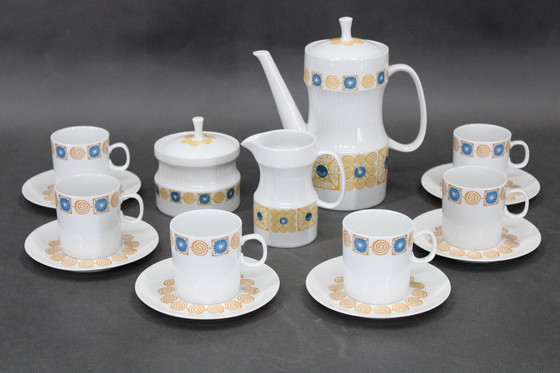 Image 1 of 1964 Jaroslav Jezek Exlusive Porcelain Tea Set "Nefertiti", Czechoslovakia 