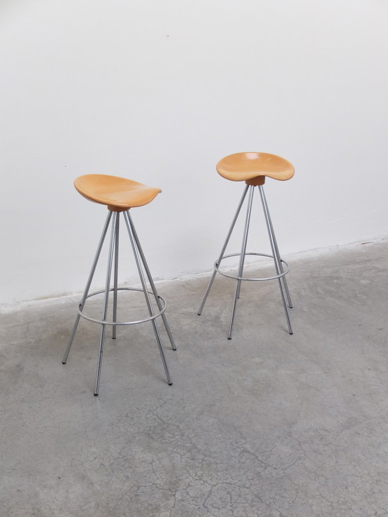 Image 1 of Pair Of 'Jamaica' Swivel Bar Stools By Pepe Cortès For Bd Barcelona, 1990S