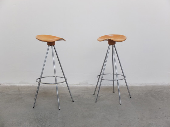 Image 1 of Pair Of 'Jamaica' Swivel Bar Stools By Pepe Cortès For Bd Barcelona, 1990S