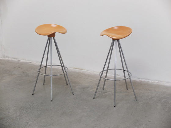 Image 1 of Pair Of 'Jamaica' Swivel Bar Stools By Pepe Cortès For Bd Barcelona, 1990S