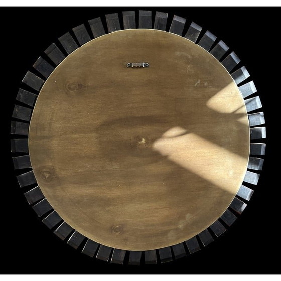 Image 1 of Vintage segmented teak wall mirror