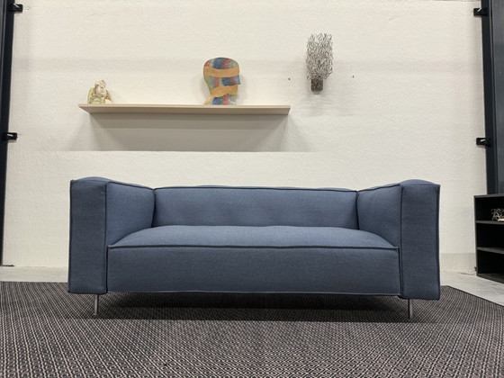 Image 1 of Gelderland 6400 2.5 Seater Sofa Blue Fabric