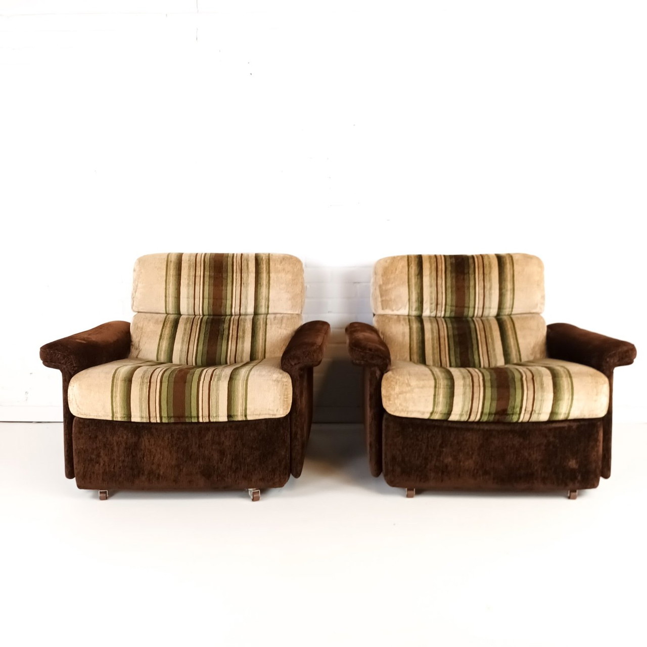 2x chaise longue vintage