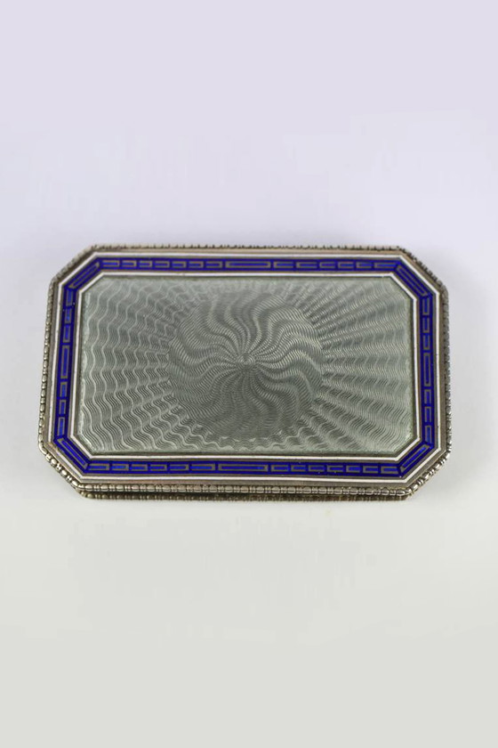 Image 1 of Boîte hongroise russe en argent émaillé de style Fabergé 19é