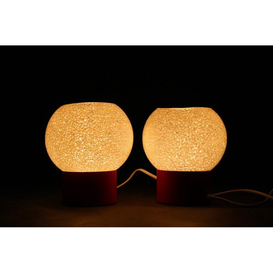 Image 1 of Pair of vintage night stands lamps by Pokrok Zilina, Czechoslovakia 1970s