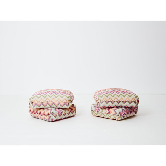 Image 1 of Pair of vintage poufs by Jacques Charpentier for Maison Jansen, 1970