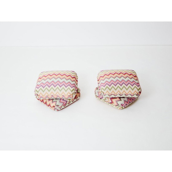 Image 1 of Pair of vintage poufs by Jacques Charpentier for Maison Jansen, 1970
