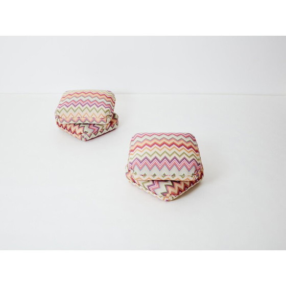 Image 1 of Pair of vintage poufs by Jacques Charpentier for Maison Jansen, 1970