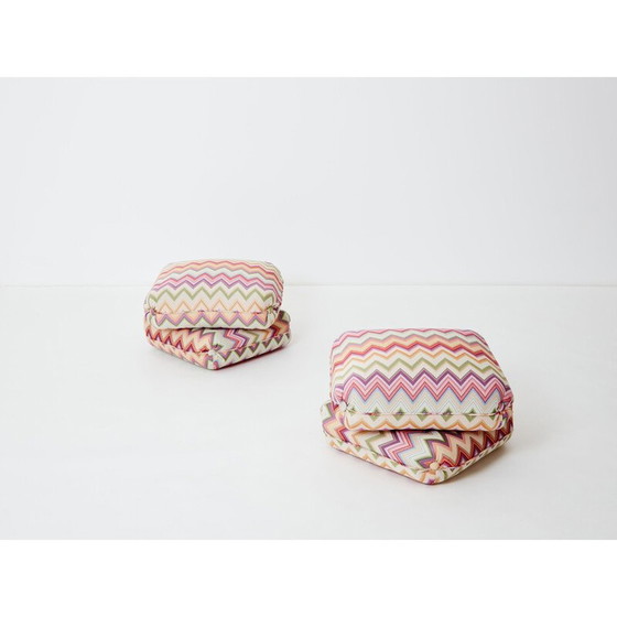 Image 1 of Pair of vintage poufs by Jacques Charpentier for Maison Jansen, 1970
