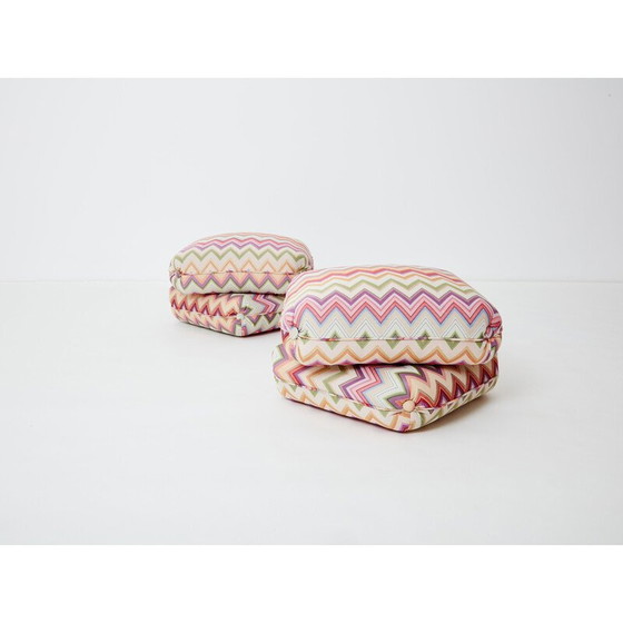 Image 1 of Pair of vintage poufs by Jacques Charpentier for Maison Jansen, 1970