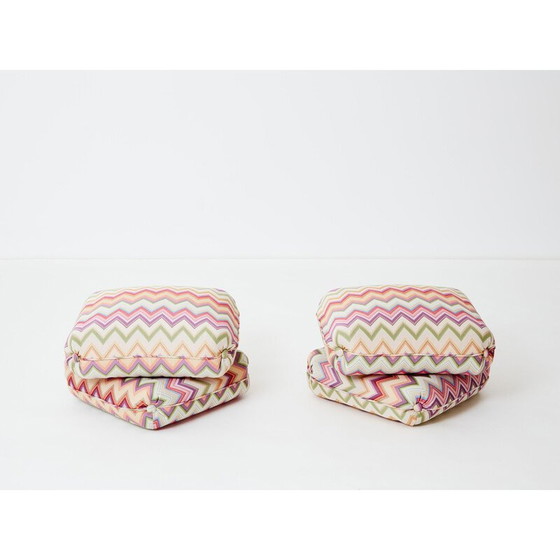 Image 1 of Pair of vintage poufs by Jacques Charpentier for Maison Jansen, 1970