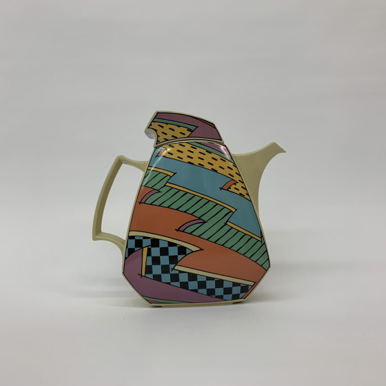 Image 1 of Iconic Memphis Style Dorothy Hafner Rosenthal Teapot Flash 1980S