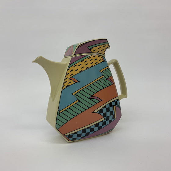 Image 1 of Iconic Memphis Style Dorothy Hafner Rosenthal Teapot Flash 1980S