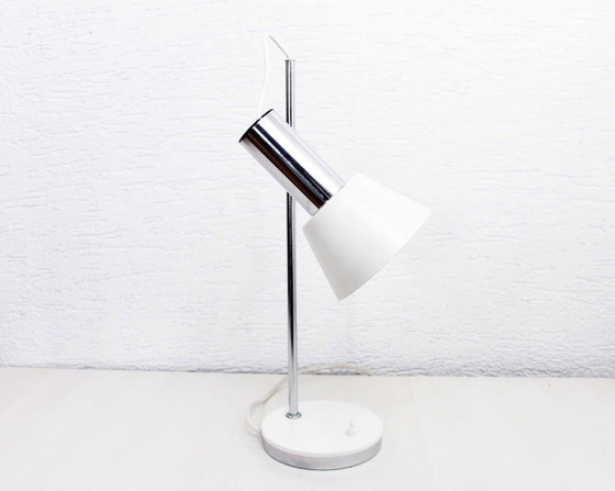 Image 1 of White Metal Desk Lamp From The 70S