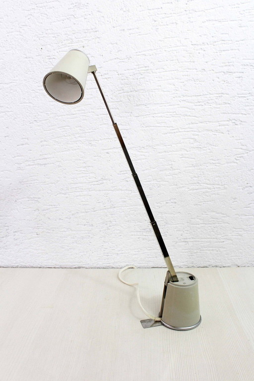 White Metal Desk Lamp From The 70S