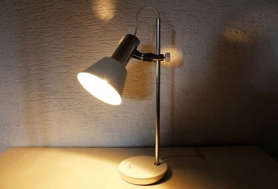 Image 1 of White Metal Desk Lamp From The 70S