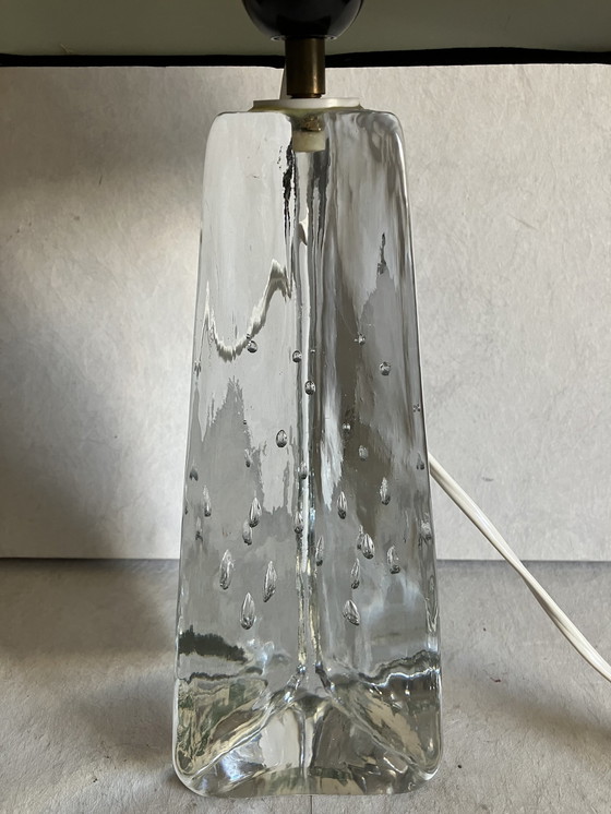 Image 1 of Glass Table Lamp Design By Paul Kedelv, Flygsfors Sweden