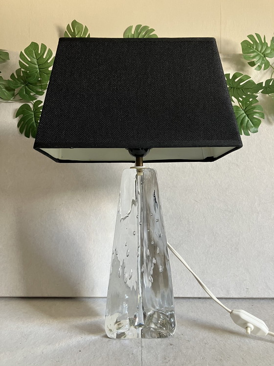 Image 1 of Glass Table Lamp Design By Paul Kedelv, Flygsfors Sweden