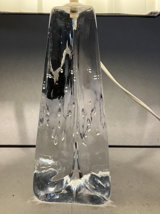 Image 1 of Glass Table Lamp Design By Paul Kedelv, Flygsfors Sweden