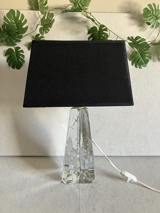 Image 1 of Glass Table Lamp Design By Paul Kedelv, Flygsfors Sweden