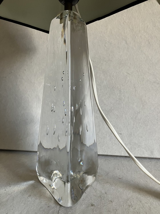 Image 1 of Glass Table Lamp Design By Paul Kedelv, Flygsfors Sweden