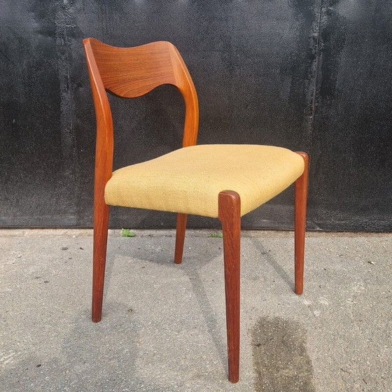 Image 1 of Set of 6 vintage Scandinavian teak chairs by Niels O'Moller for J.L. Moller