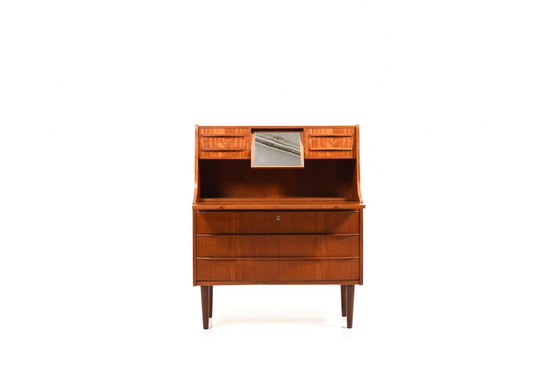 Image 1 of Secrétaire scandinave en teck du Mid Century, années 1950