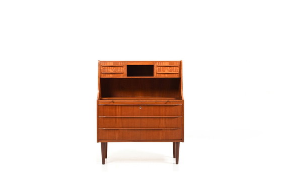 Image 1 of Secrétaire scandinave en teck du Mid Century, années 1950