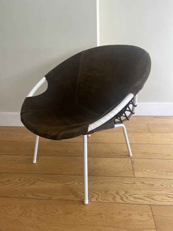 Image 1 of Lusch & Co Balloon Bucket Chair Dark Brown