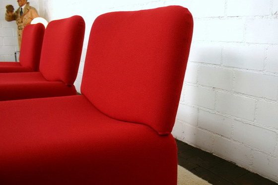 Image 1 of 1 of 3 Italian Mid Century Lounge Armchairs, new cover