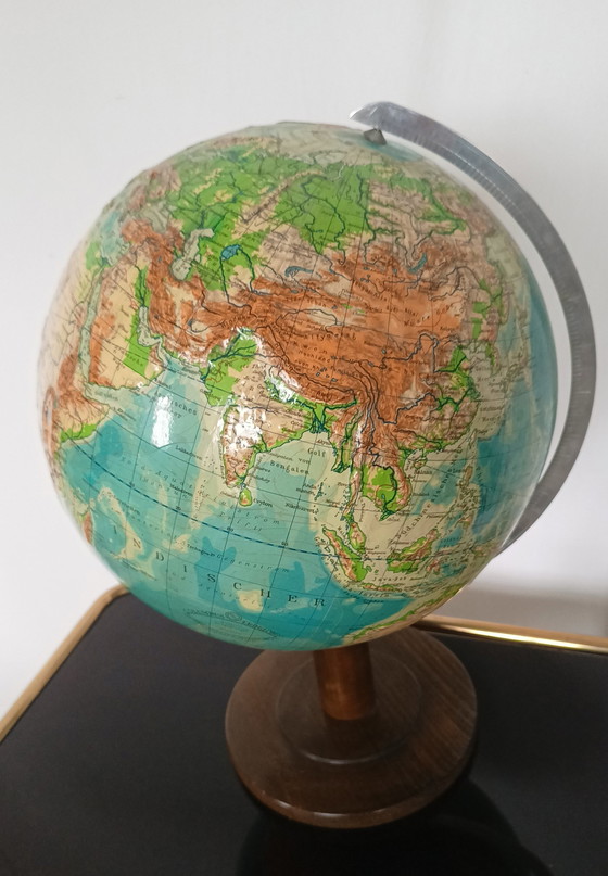 Image 1 of Fifties World Globe With Relief .