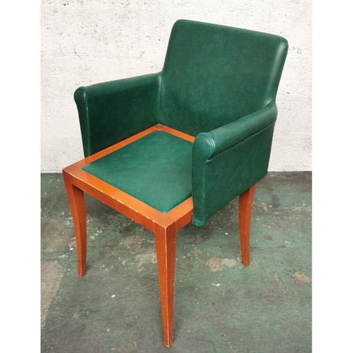 Vintage solid wood bridge chair by Didier Gomez for Ligne Roset