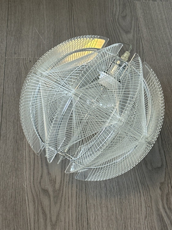 Image 1 of Lampada a sospensione Paul Secon Sompex in plexiglass e filo metallico vintage