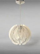 Lampada a sospensione Paul Secon Sompex in plexiglass e filo metallico vintage