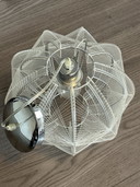 Lampada a sospensione Paul Secon Sompex in plexiglass e filo metallico vintage