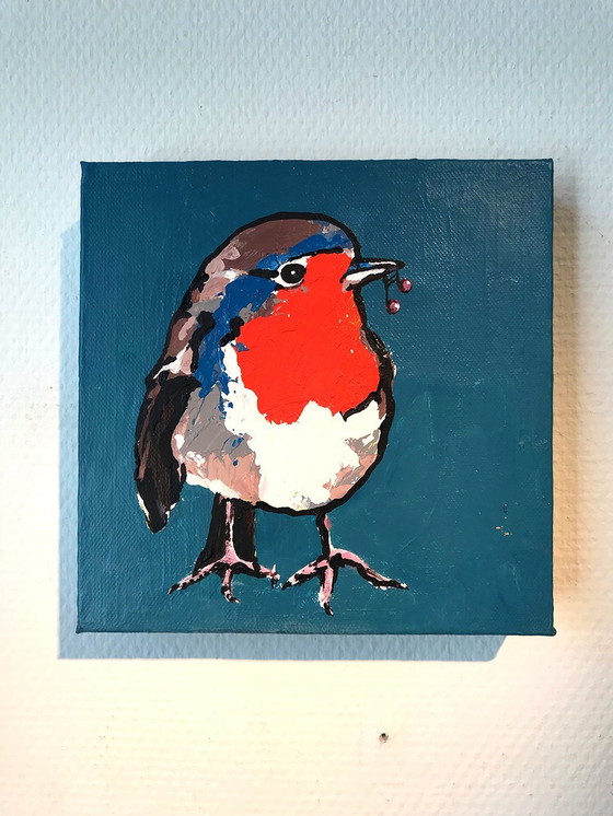 Image 1 of Diptych Of Robins