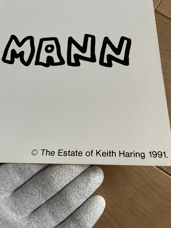 Image 1 of Keith Haring (1958-1990), Original 1991 Exhibition Poster Galerie Hete A. M. Hünermann Düsseldorf, Copyright The Estate Of Keith